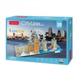 Puzzle 3D city line Londres 107pzas