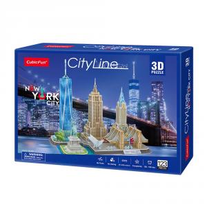 Puzzle 3D city line Nueva York 123pzas