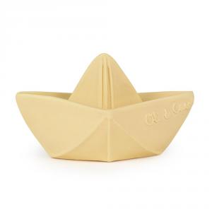 Barquito baño origami boat vainilla caucho natural