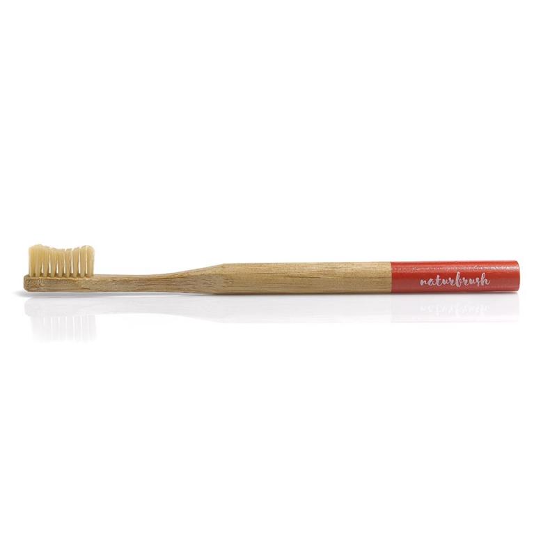 Cepillo dental de bambú adultos rojo