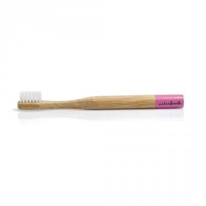 Cepillo dental de bambú infantil rosa