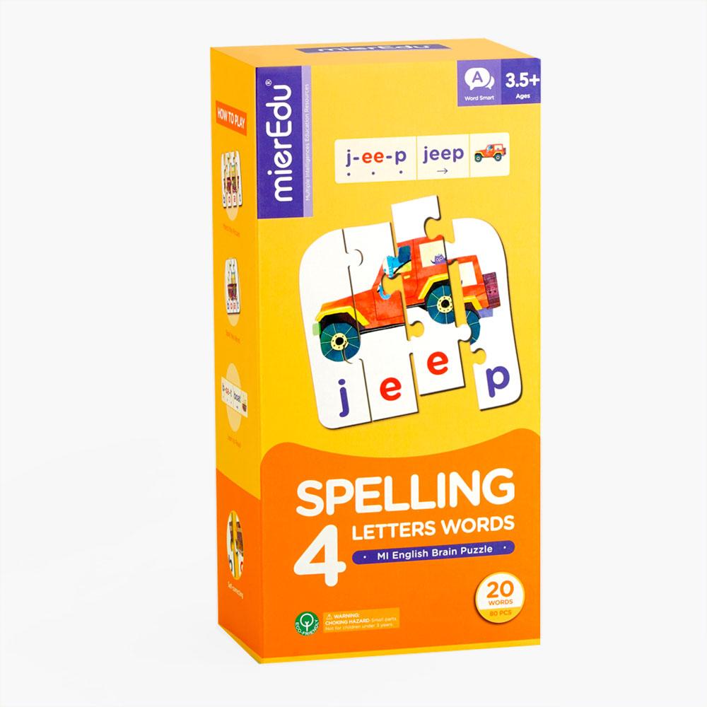 Spelling 4 letters words: juego para deletrear en inglés