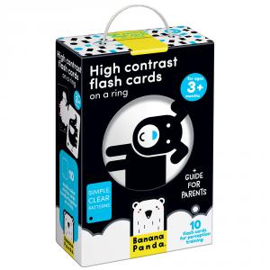 Flash cards de alto contraste  3 meses Banana Panda