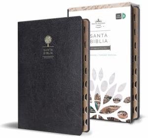 Biblia Reina Valera 1960 letra grande. Símil piel negro
