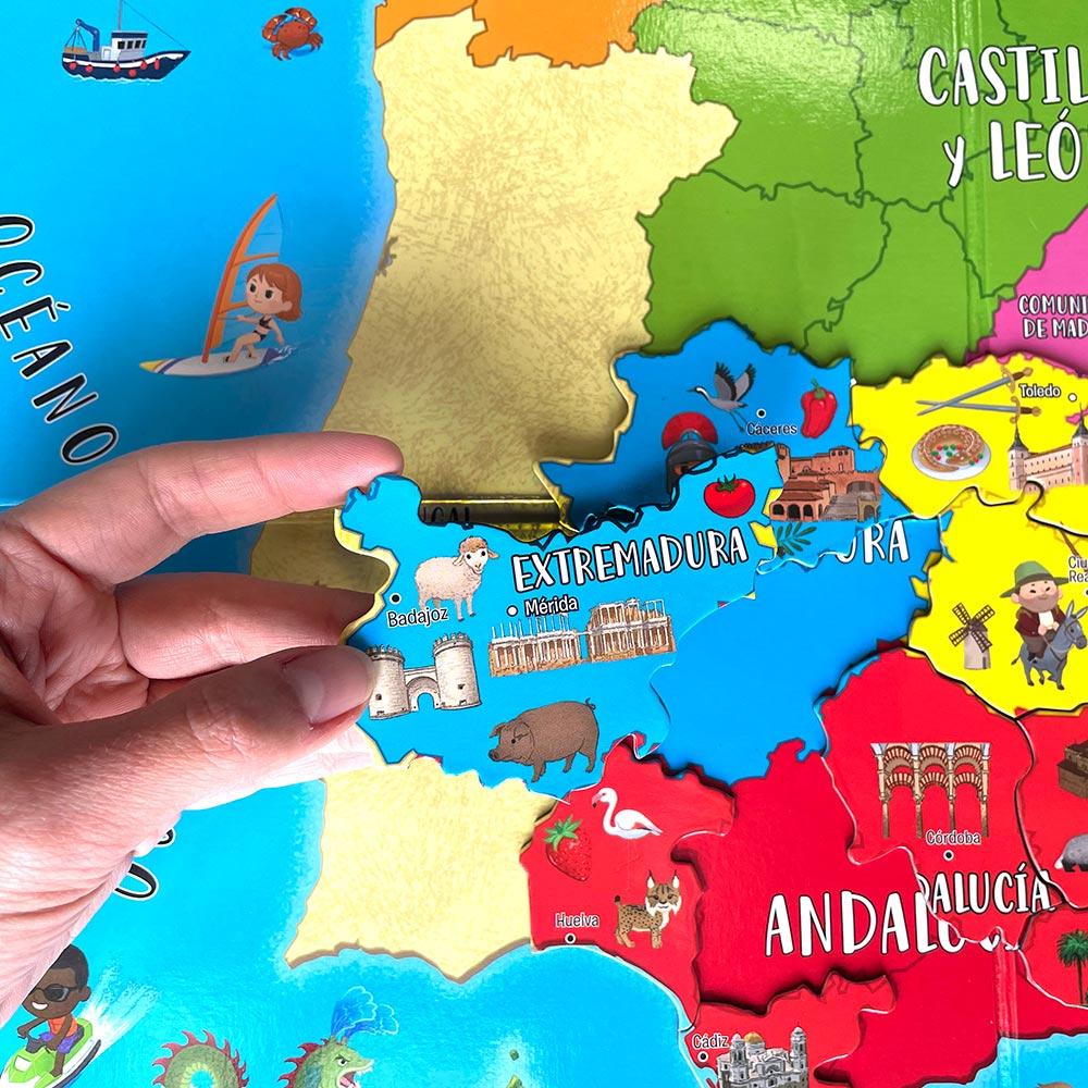 Descubriendo España: Atlas con tablero magnético