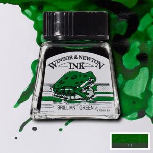 Tinta china Winsor and Newton verde brillo