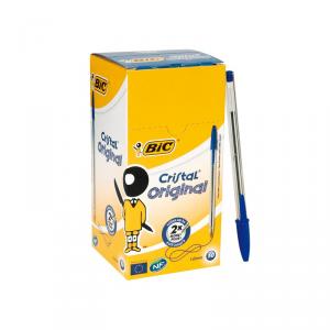 Bolígrafo Bic cristal caja 50 unidades.