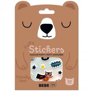 Set 50 pegatinas 3D oso Puffy stickers BEBE Friends
