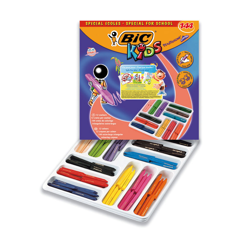 Caja de 30 ceras de colores Plastidecor Bic Kids - Kilumio