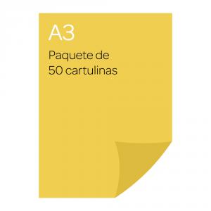 Cartulina A3 50 unidades Amarillo limón, Canson Guarro.