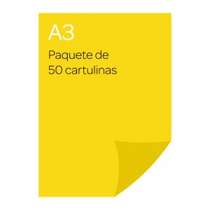 Cartulina A3 50 unidades Amarillo canario, Canson Guarro.