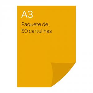 Cartulina A3 50 unidades Amarillo gualda, Canson Guarro.