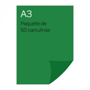 Cartulina A3 50 unidades Verde abeto, Canson Guarro.