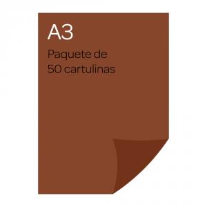 Cartulina A3 50 unidades Chocolate, Canson Guarro.