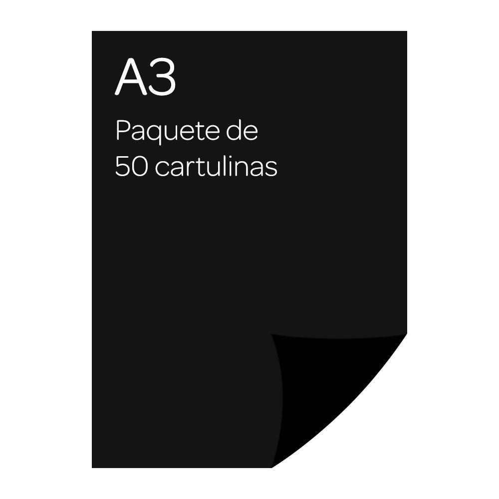 Cartulina A3 50 unidades Negro, Canson Guarro. :: Canson