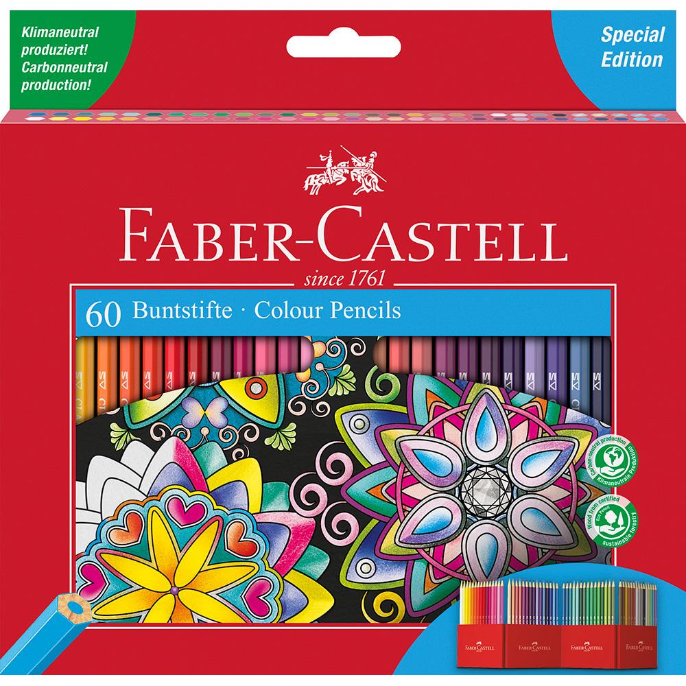 Caja-soporte con 60 lápices de colores Faber-Castell :: Faber