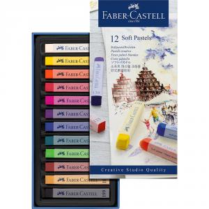 Pasteles blandos caja 12 colores Faber-Castell