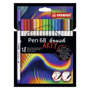 Stabilo Pen 68 brush punta pincel Arty 18 colores