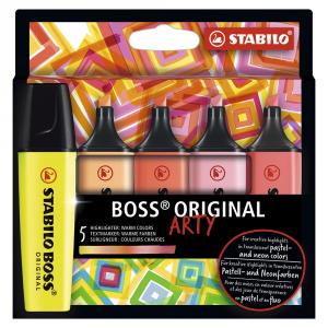 Stabilo Boss original Arty 5 colores cálidos