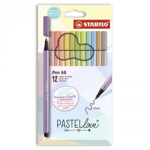 Stabilo Pen 68 Pastel Love 12 colores pastel