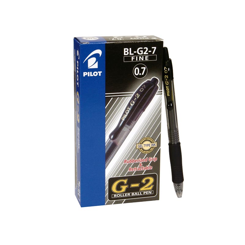 Bolígrafo Pilot G2 color negro caja de 12 unidades