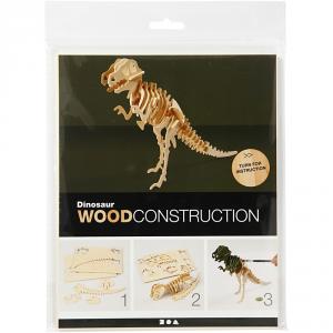 Construcción madera 3D T-Rex ensamblar
