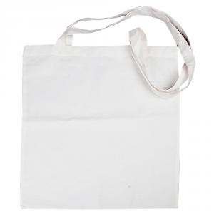 Bolsa de tela algodón blanco con asa 38x42cm