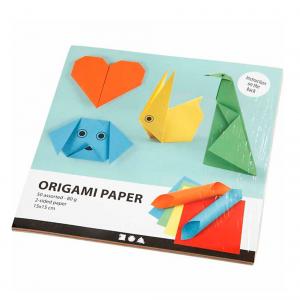 Papel origami 15x15cm 80gr 10hj 5 colores