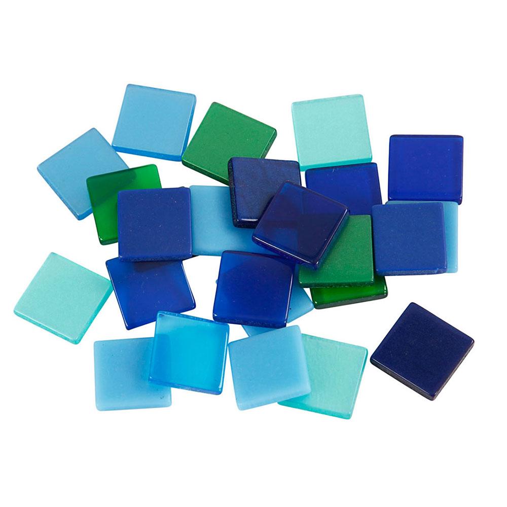 Teselas mini mosaico tonos azules y verdes
