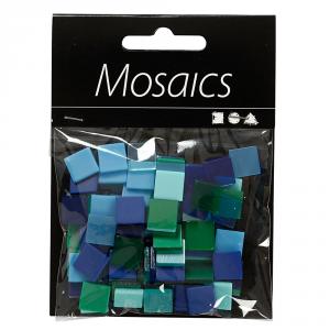 Teselas mini mosaico tonos azules y verdes