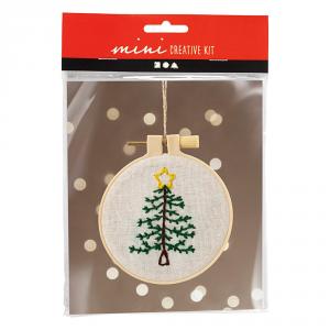 Mini kit manualidades bordado árbol de Navidad