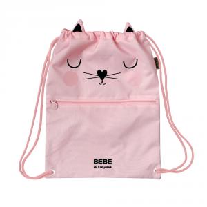 Bolsa saco gato BEBE Friends con bolsillo exterior