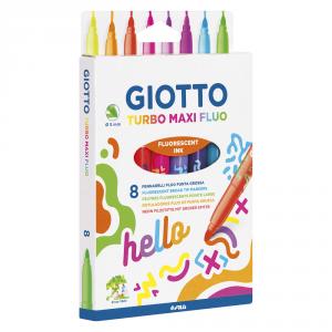 Rotulador 8 colores turbo maxi flúo Giotto