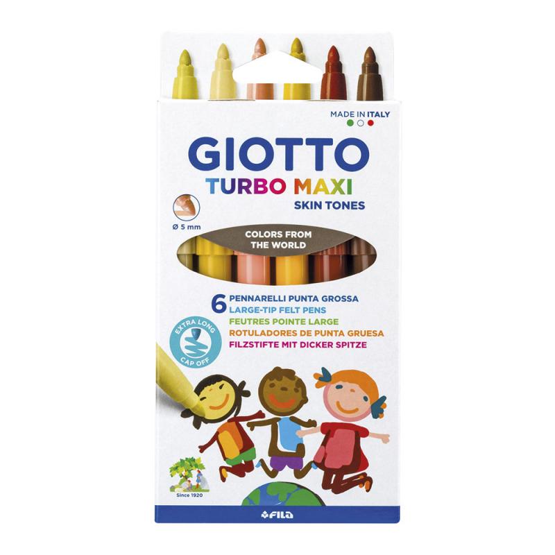 Rotulador tono piel Giotto Turbo Maxi 6 colores