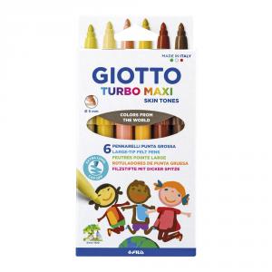 Rotulador tono piel Giotto Turbo Maxi 6 colores