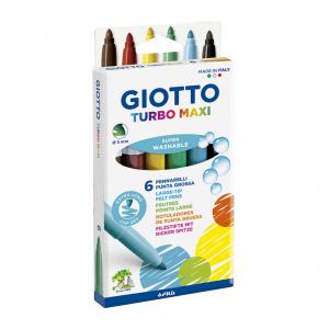 Rotulador 6 colores Turbo Maxi Giotto