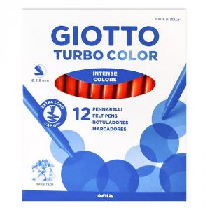 Rotuladores unicolor Giotto turbo 12 unidades naranja
