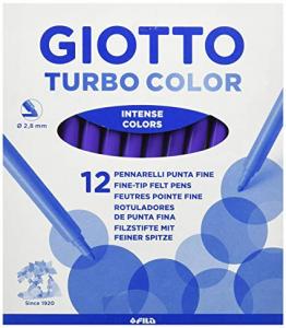Rotuladores unicolor Giotto turbo 12 unidades violeta