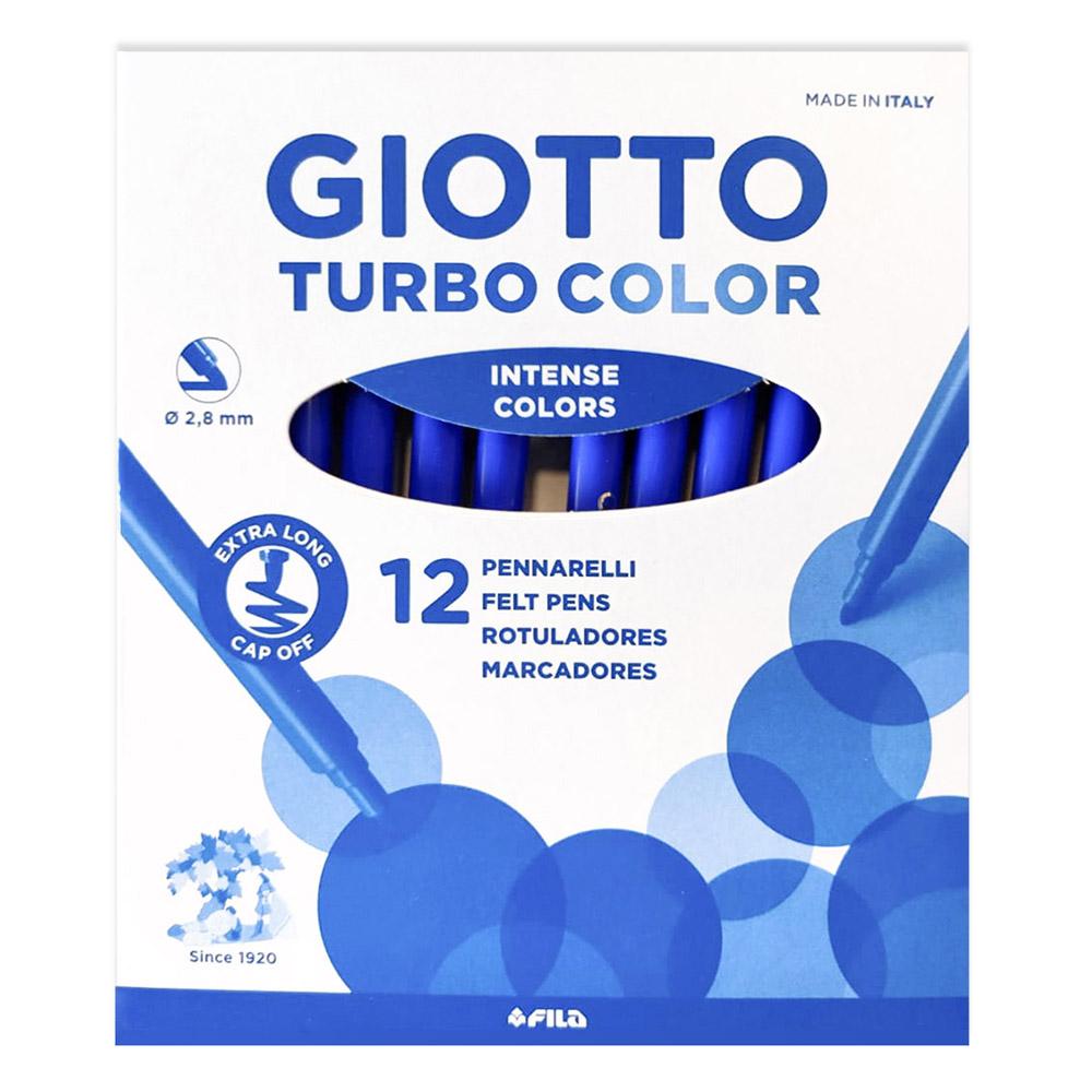 Rotuladores Azul ultramar Giotto turbo 12 unidades