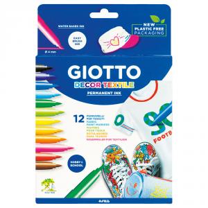 Rotulador textil 12 colores Giotto