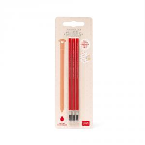Recambio bolígrafo gel borrable rojo blíster 3 uds.