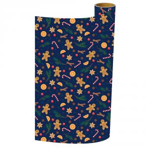 Papel de regalo Navidad Gingerbread man rollo 70x200cm