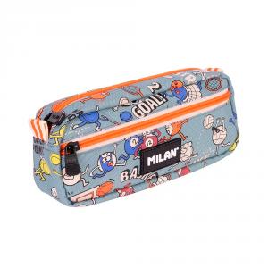 Portatodo rectangular 2 cremalleras Sports 20,5x9x5,5cm