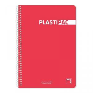 Bloc folio rojo cuadro 4mm. 80 hojas Plastipac