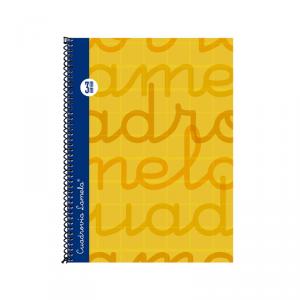 Cuaderno Cuadrovía Lamela cuarto 3mm 80h naranja