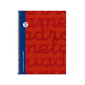 Cuaderno Cuadrovía Lamela cuarto 3mm 80h rojo