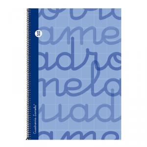 Cuaderno Cuadrovía Lamela folio 3mm 80h azul (T. dura)