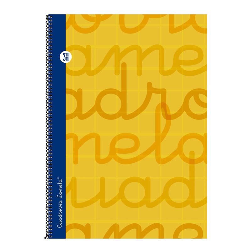 Cuaderno Cuadrovía Lamela folio 3mm 80h naranja (T. dura)