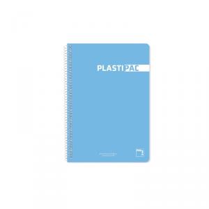 Cuaderno A6 Plastipac PP cuadrícula 5mm. Colores surtidos 100hj.