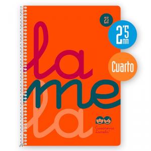 Cuaderno Cuadrovía 2,5mm 80h flúor naranja